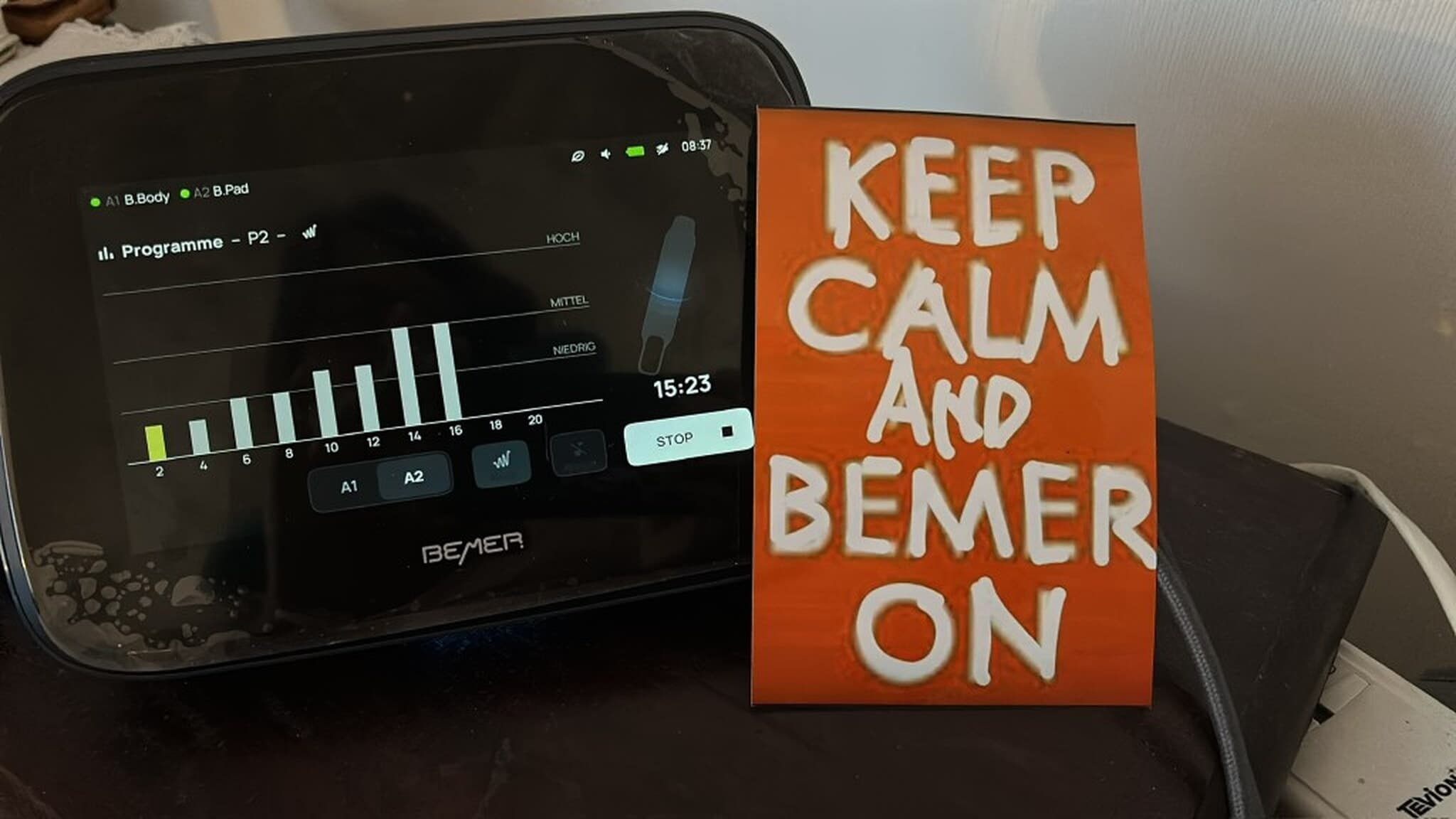 BEMER-Gerät bei Anke – Keep calm and BEMER on